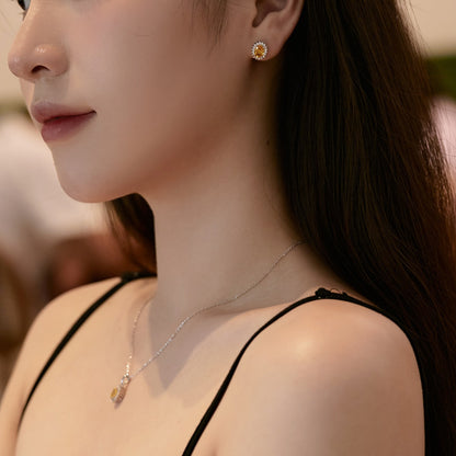[Solara Jewelry]Delicate Radiant Oval Cut Daily Earrings
