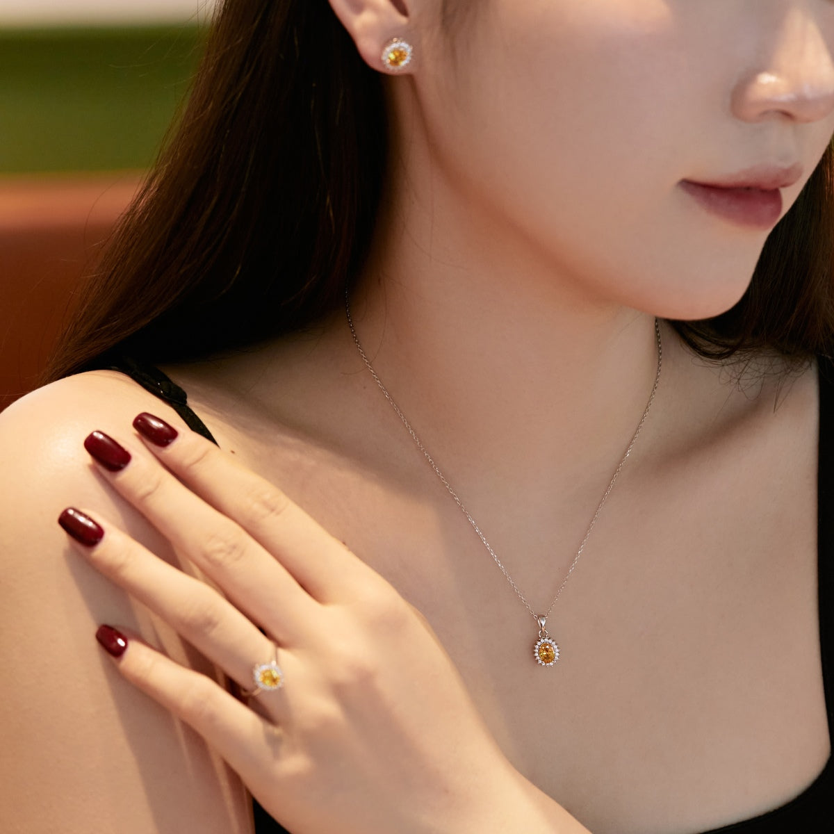 [Solara Jewelry]Delicate Radiant Oval Cut Daily Earrings