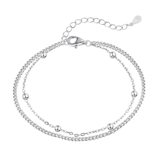 [Solara Jewelry]Delicate Bead Double Layer Bracelet