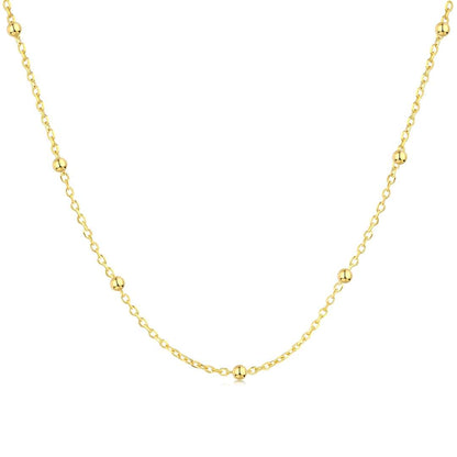 [Solara Jewelry]Small Bead Clavicle Chain Simple Necklace