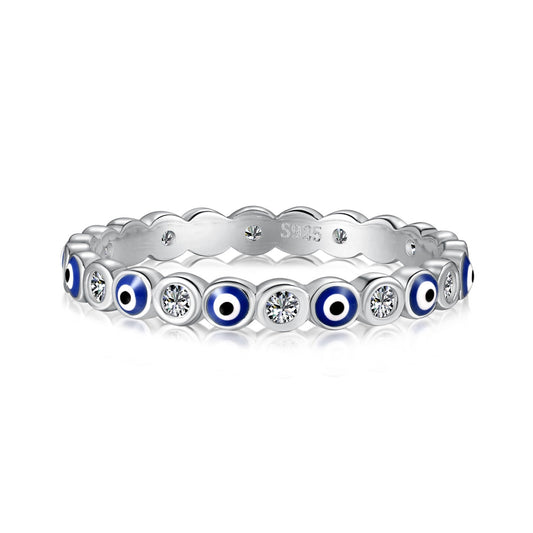 [Solara Jewelry]Sparkling Vibrant Round Shape Daily Ring
