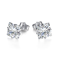 [Solara Jewelry]Stylische, glänzende quadratische Ohrstecker mit zentralem Stein