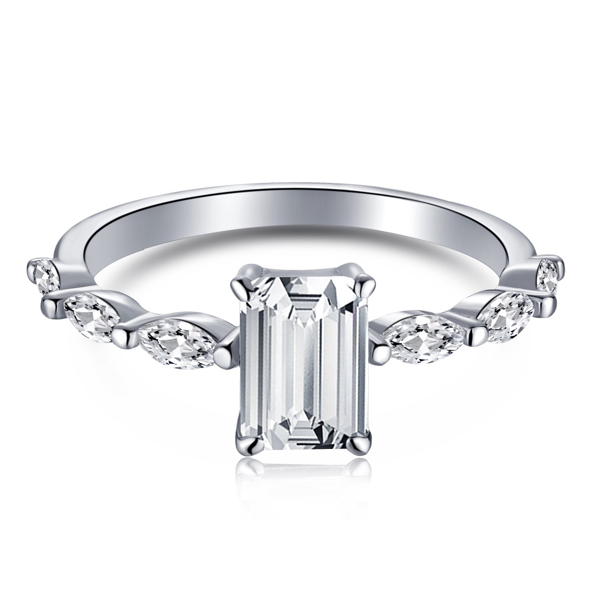 [Solara Jewelry]1.0 Carat Dainty Resplendent Radiant Cut Daily Ring