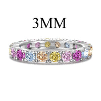 [Solara Jewelry]Dazzling Lustrous Round Cut Tennis Ring