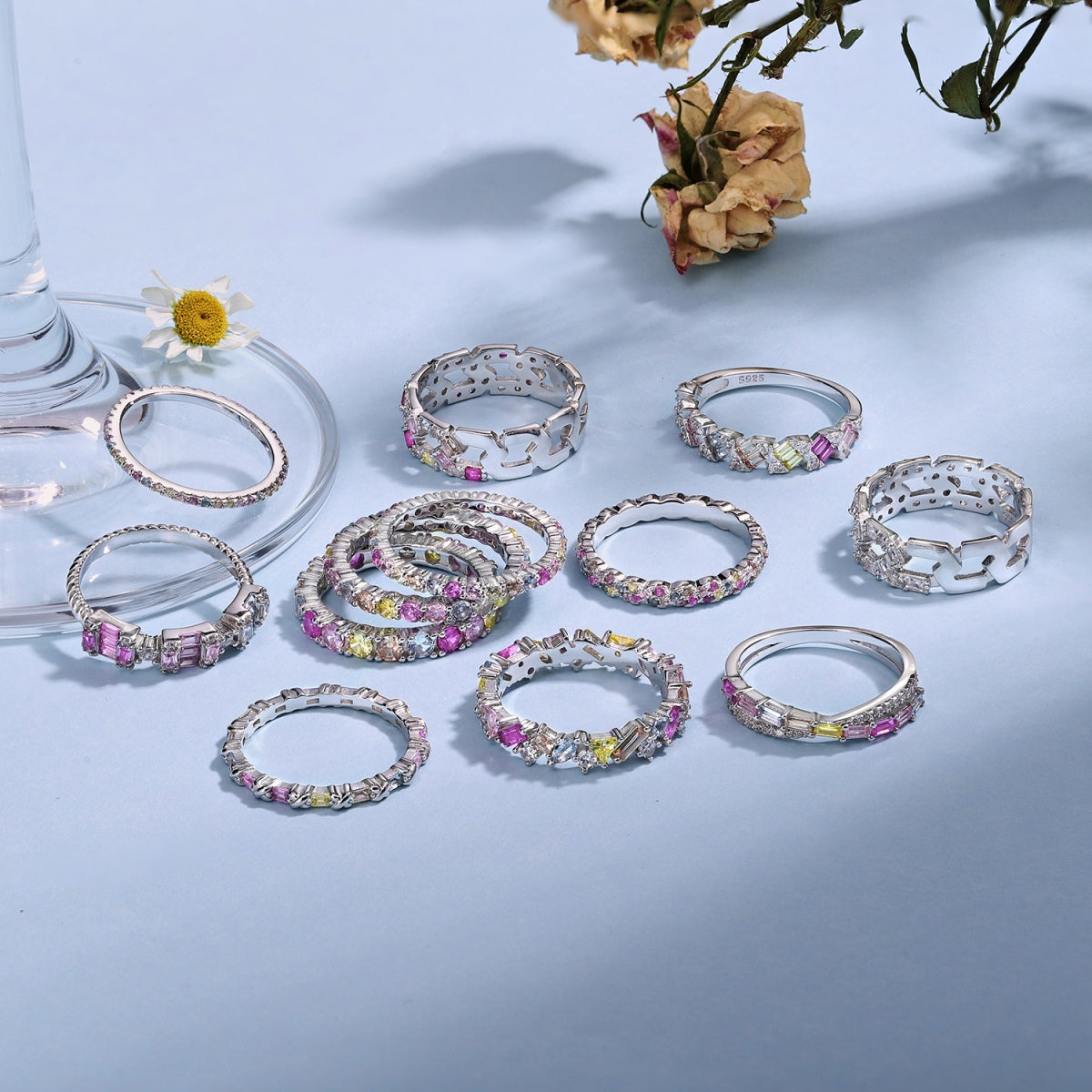 [Solara Jewelry]Elegant Vivid Round Cut Daily Ring
