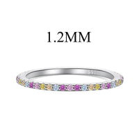 [Solara Jewelry]Ornate Colorful Round Cut Tennis Ring