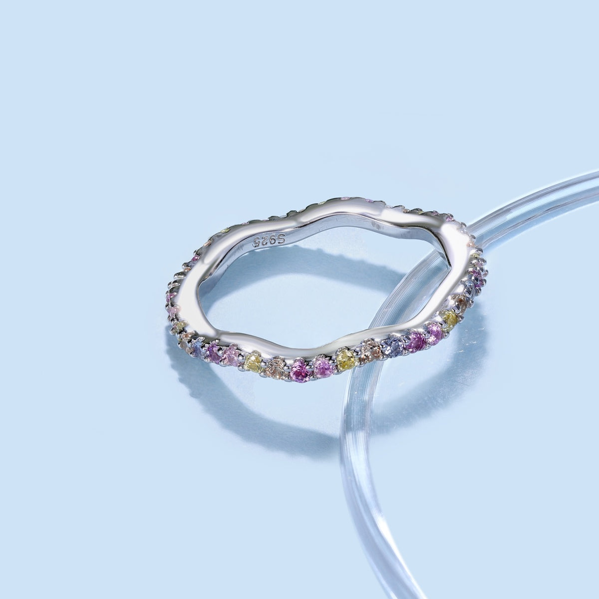 [Solara Jewelry]Dainty Colorful Round Cut Party Ring