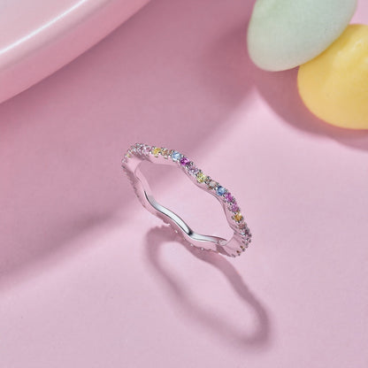 [Solara Jewelry]Dainty Colorful Round Cut Party Ring