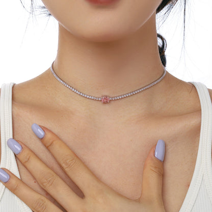 [Solara Jewelry]1.0 Carat Shining Oval Cut Necklace