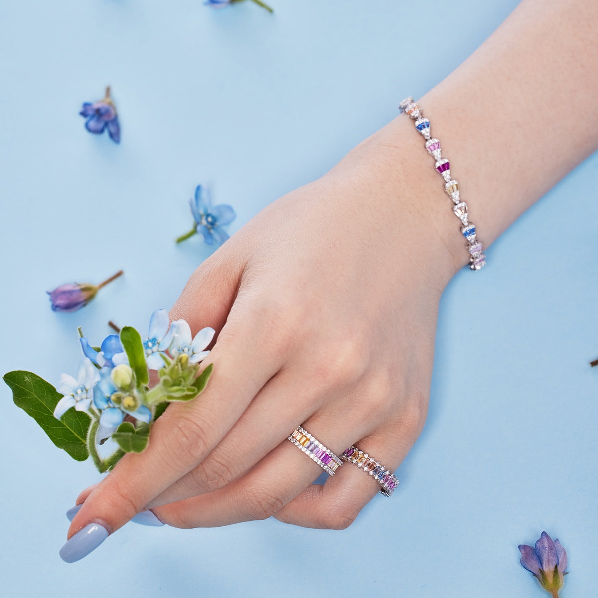[Solara Jewelry]Radiant Water Drop Shape Daily Bracelet