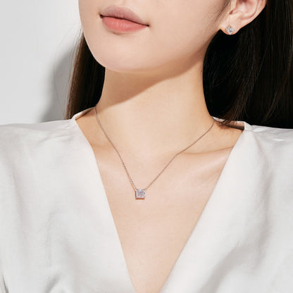 [Solara Jewelry]1.0 Carat Radiant Princess Cut Wedding Earrings