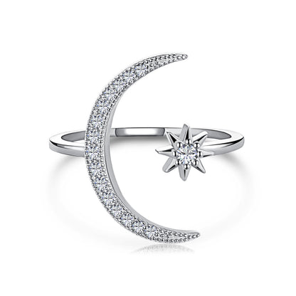 [Solara Jewelry]Eternity Moon & Star Ring