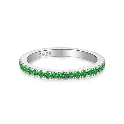 [Solara Jewelry]Delicate Sparkling Round Cut Daily Ring