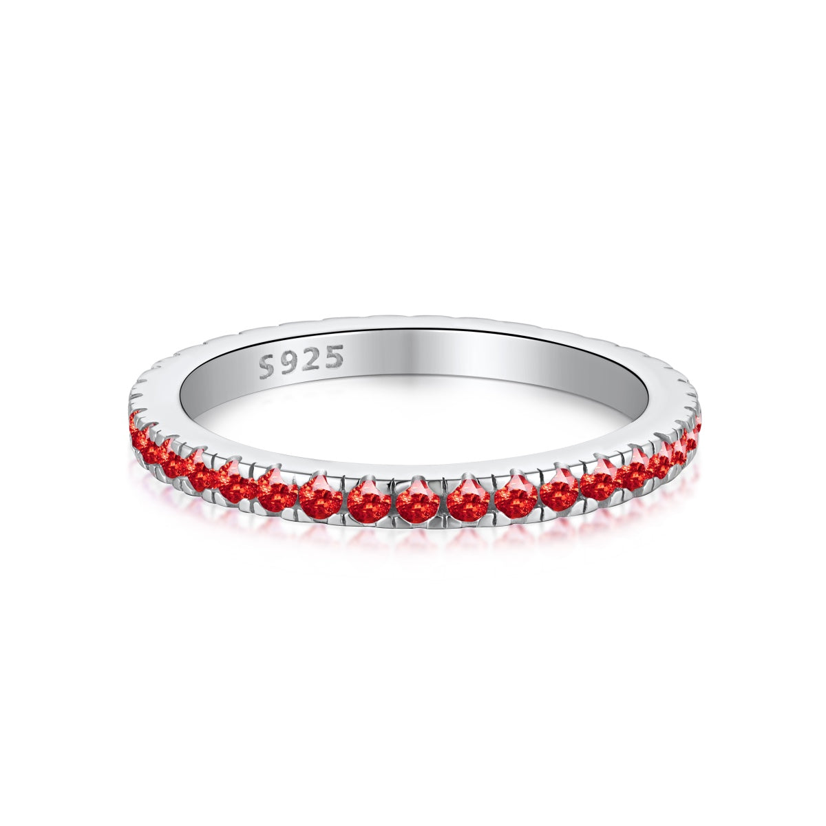 [Solara Jewelry]Delicate Sparkling Round Cut Daily Ring