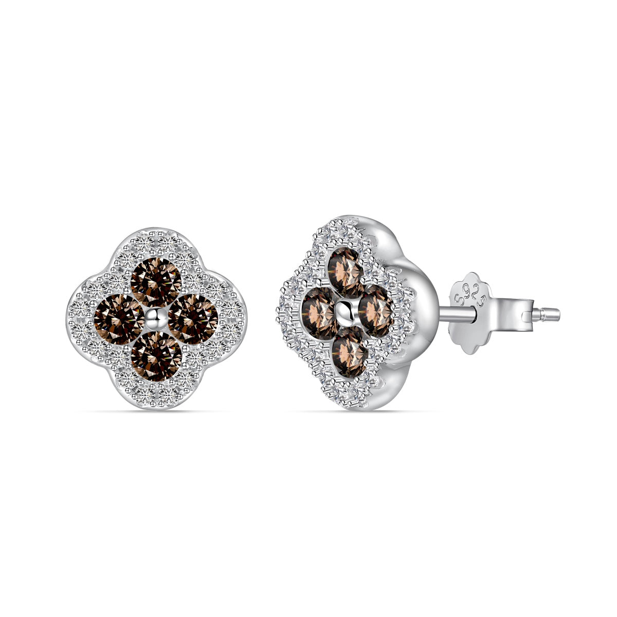 [Solara Jewelry]Four-Leaf Clover Flower Shaped Earrings