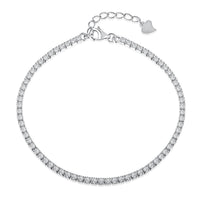 [Solara Jewelry]Radiant Shinning Princess Cut Tennis Bracelet