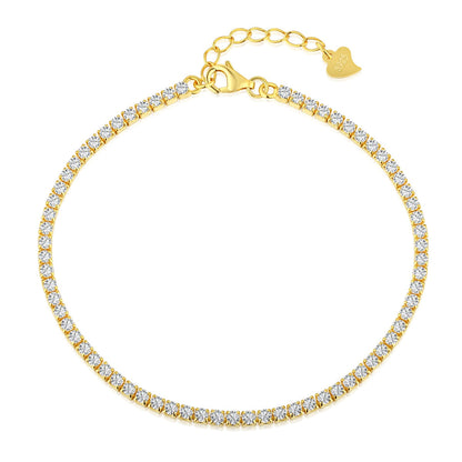 [Solara Jewelry]Radiant Shinning Princess Cut Tennis Bracelet