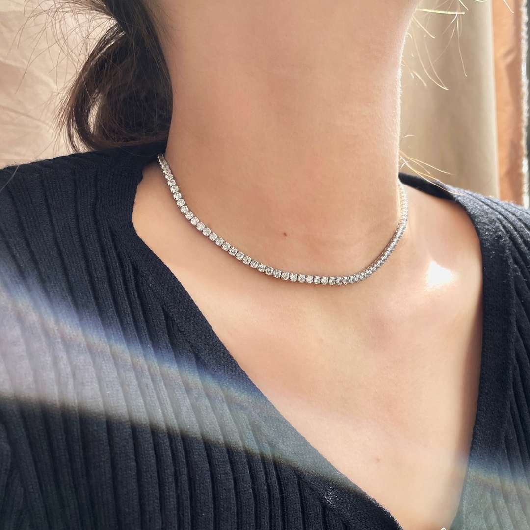 [Solara Jewelry]Elegant Tennis Chain Necklace