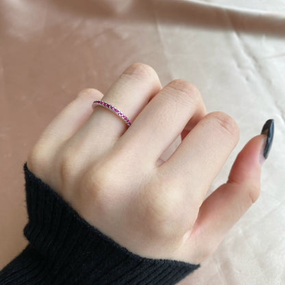 [Solara Jewelry]Delicate Sparkling Round Cut Daily Ring