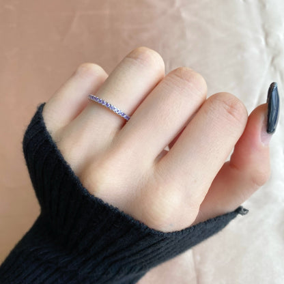 [Solara Jewelry]Delicate Sparkling Round Cut Daily Ring