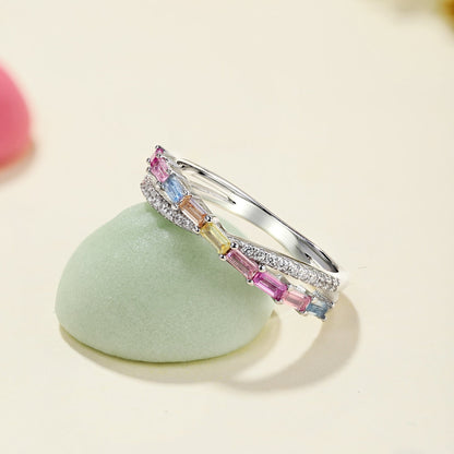 [Solara Jewelry]Energetic Elegant Radiant Cut Party Ring