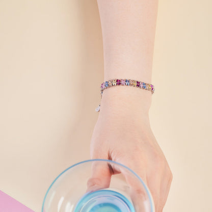 [Solara Jewelry]Sparkling Exquisite Multi Cut Party Bracelet