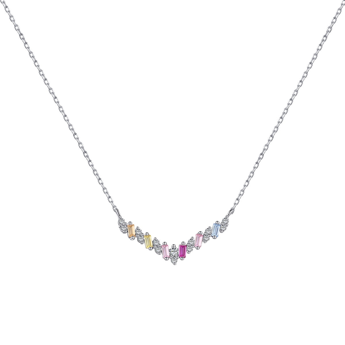[Solara Jewelry]Dazzling Rainbow Necklace
