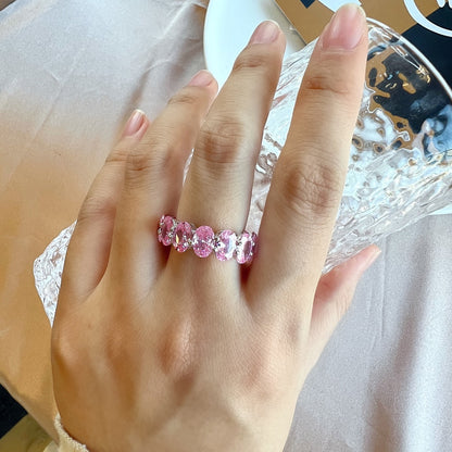 [Solara Jewelry]Dainty Elongated Cushion Cut Tennis Ring