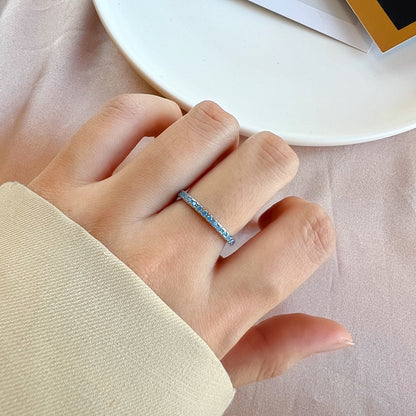 [Solara Jewelry]Delicate Sparkling Round Cut Daily Ring