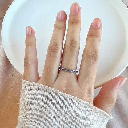 [Solara Jewelry]Delicate Sparkling Round Cut Daily Ring