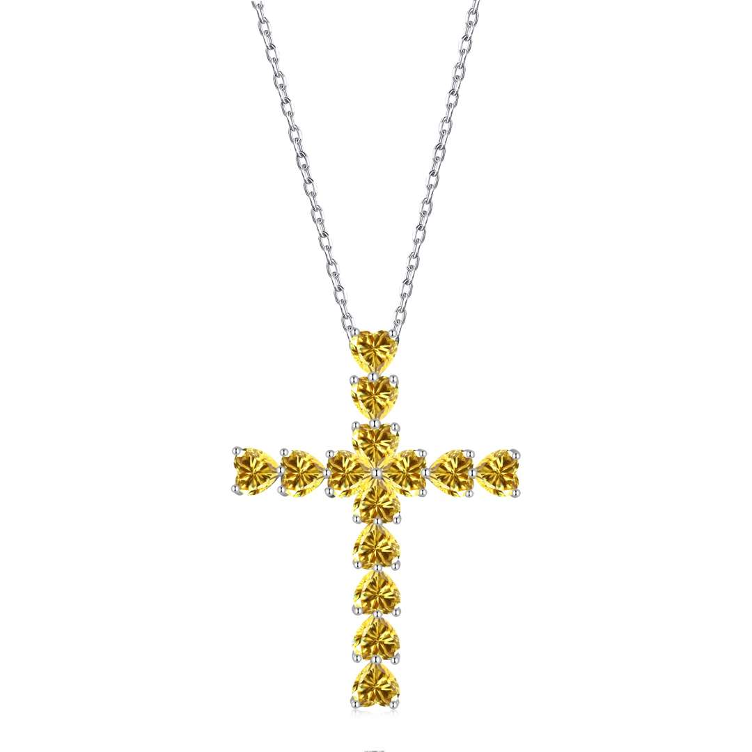 [Solara Jewelry]Radiant Cross Shape Necklace