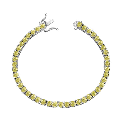 [Solara Jewelry]Ornate Dazzling Round Cut Tennis Bracelet