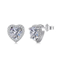 [Solara Jewelry]Sparkling Heart Shape Lover Earrings