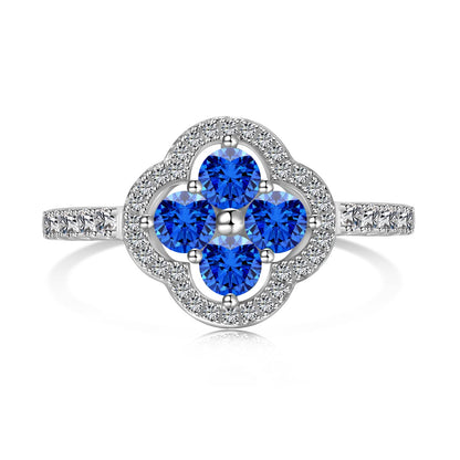 [Solara Jewelry]Four Leaf Clover Flower Design Ring