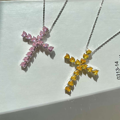 [Solara Jewelry]Radiant Cross Shape Necklace