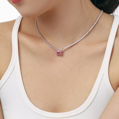 [Solara Jewelry]4.0 Carat Elegant Radiant Cut Necklace
