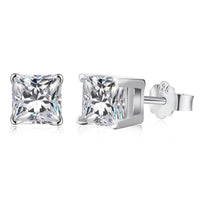 [Solara Jewelry]1.0 Carat Radiant Princess Cut Wedding Earrings