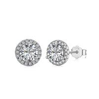 [Solara Jewelry]Classic Princess Round Shape Earrings