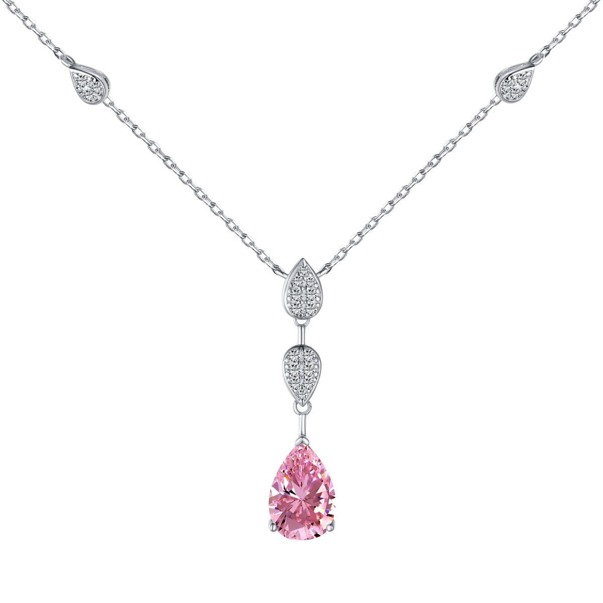 [Solara Jewelry]Dazzling Pear Cut Necklace