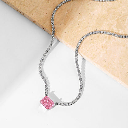 [Solara Jewelry]4.0 Carat Elegant Radiant Cut Necklace
