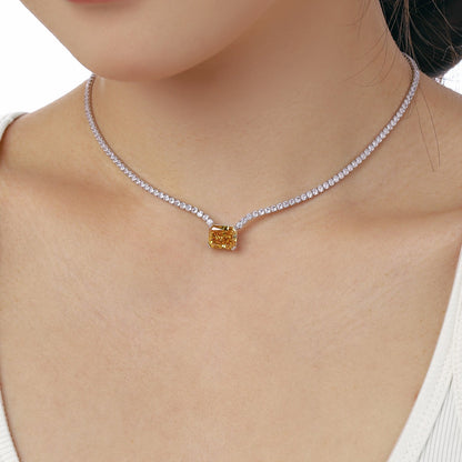 [Solara Jewelry]4.0 Carat Elegant Radiant Cut Necklace