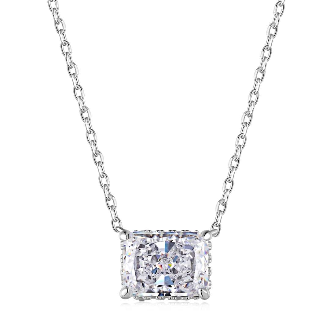 [Solara Jewelry]Luxurious Square Shape Colorful Necalack