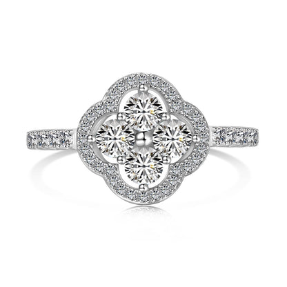[Solara Jewelry]Four Leaf Clover Flower Design Ring