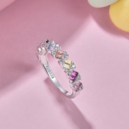 [Solara Jewelry]Delicate Vibrant Emerald Cut Daily Ring