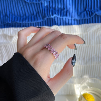 [Solara Jewelry]Dainty Elongated Cushion Cut Tennis Ring