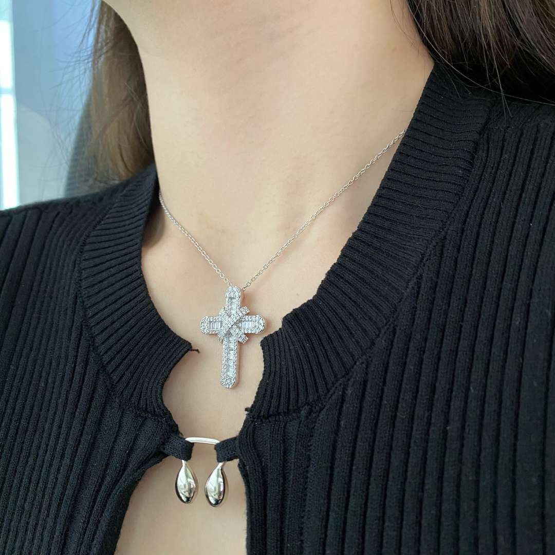 [Solara Jewelry]Gypsophila With Dimonds Necklace