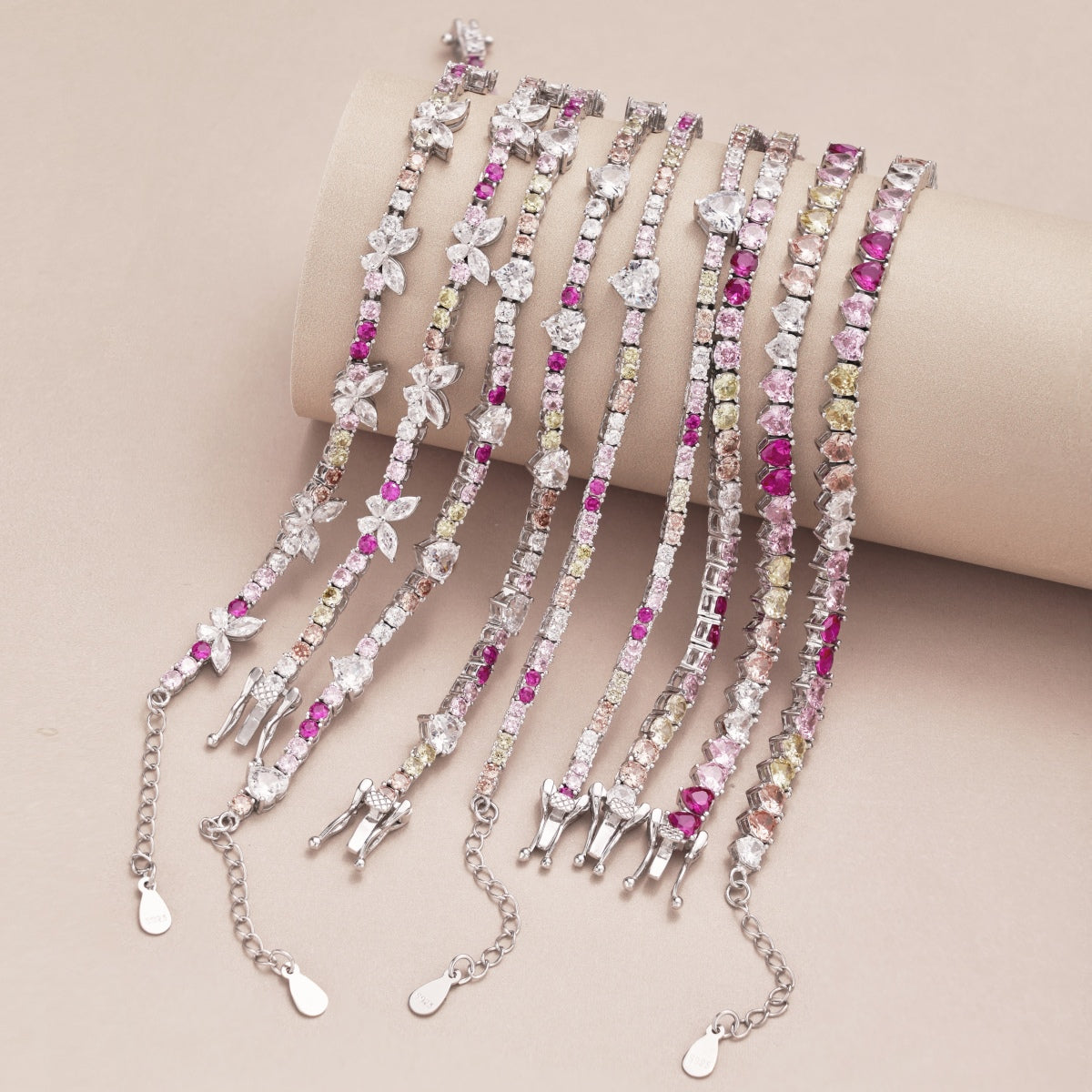 [Solara Jewelry]Delicate Colorful Emerald Cut Party Bracelet