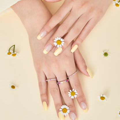 [Solara Jewelry]Dazzling Lustrous Round Cut Tennis Ring