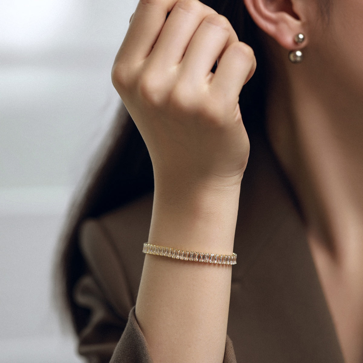 [Solara Jewelry]Exquisite Emerald Cut Daily Bracelet