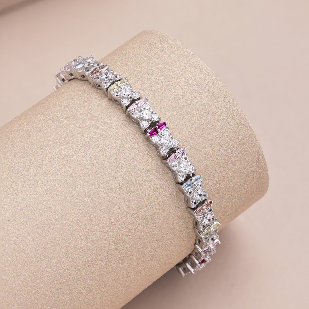 [Solara Jewelry]Unique Colorful Flower Shape Daily Bracelet